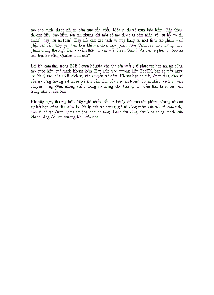 image for page Sự đối lập giữa lợi ích cảm tính và lợi ích lí tính của thương hiệu