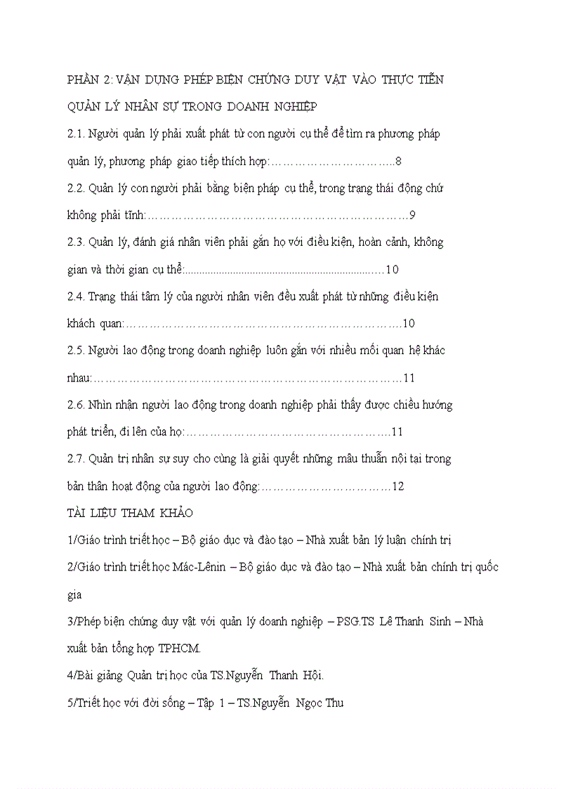 image for page Phép biện chứng duy vật và quản trị nhân sự trong thời ðại ngày nay