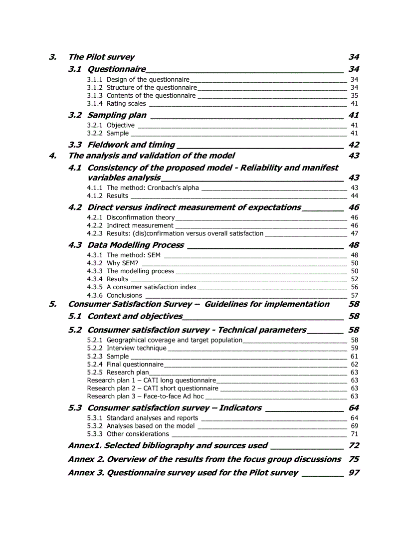 image for page Development of indicators on consumer satisfaction and Pilot survey