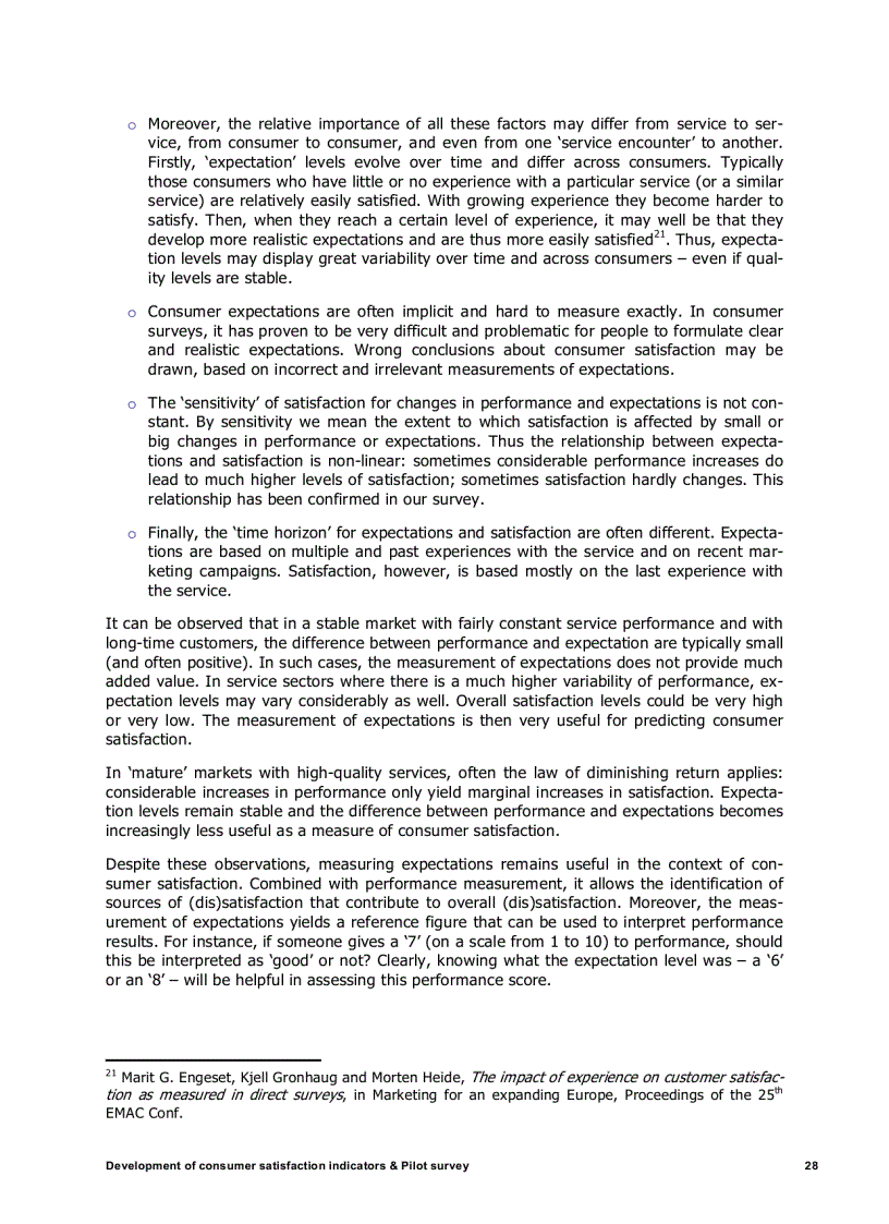 image for page Development of indicators on consumer satisfaction and Pilot survey