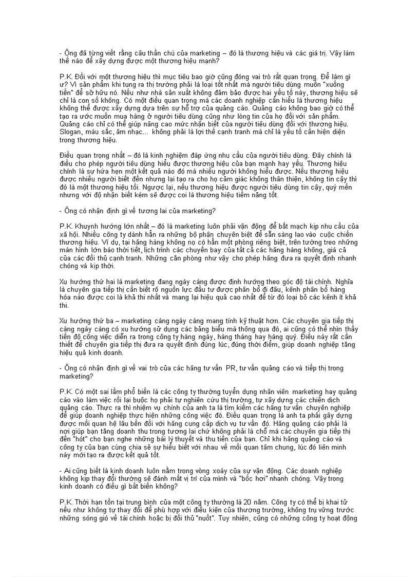 image for page Trò chuyện với Philip Kotler về marketing 1