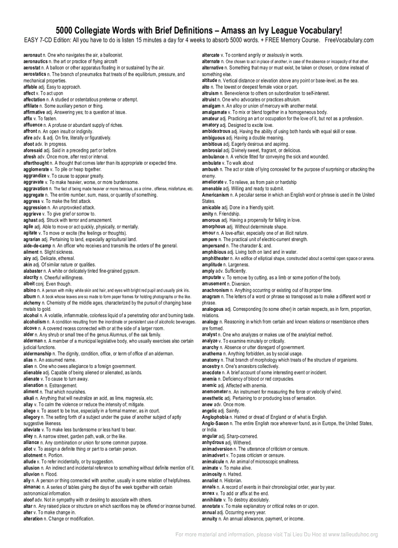 image for page 5000 Collegiate words