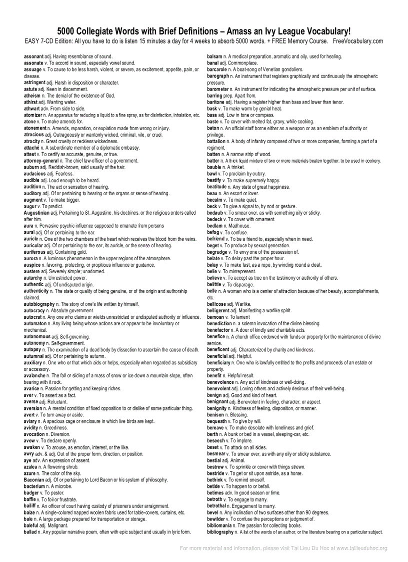 image for page 5000 Collegiate words