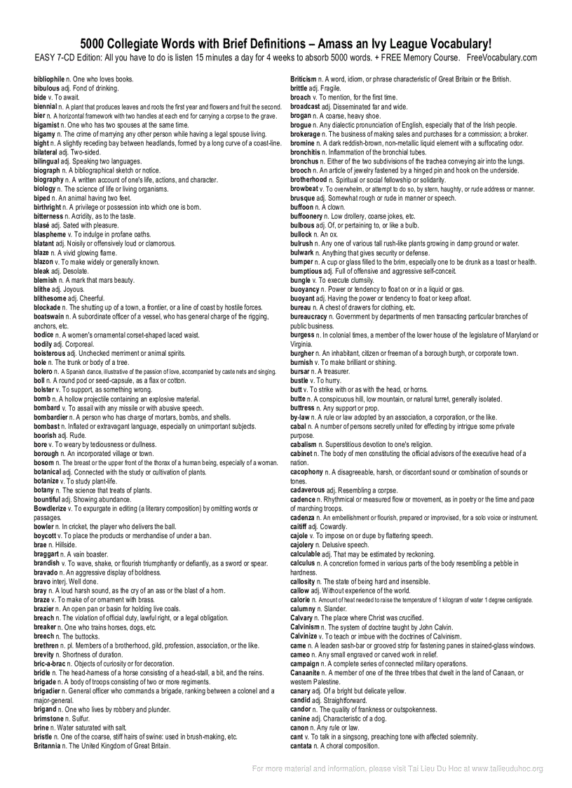 image for page 5000 Collegiate words