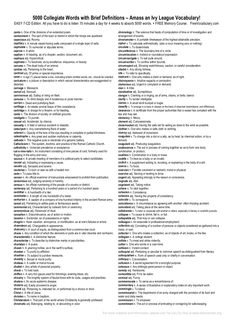 image for page 5000 Collegiate words