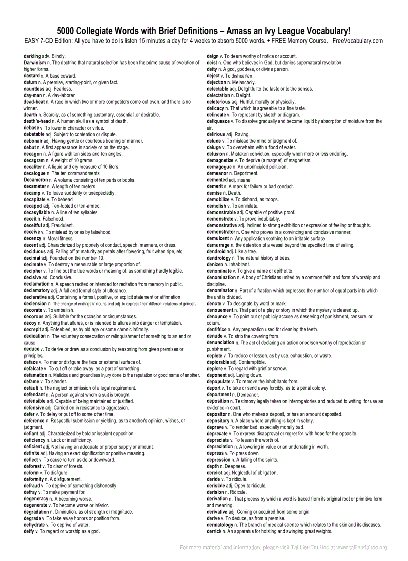 image for page 5000 Collegiate words