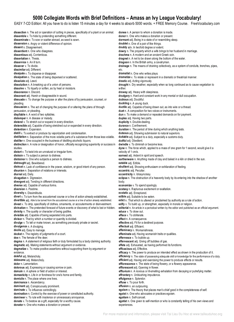 image for page 5000 Collegiate words