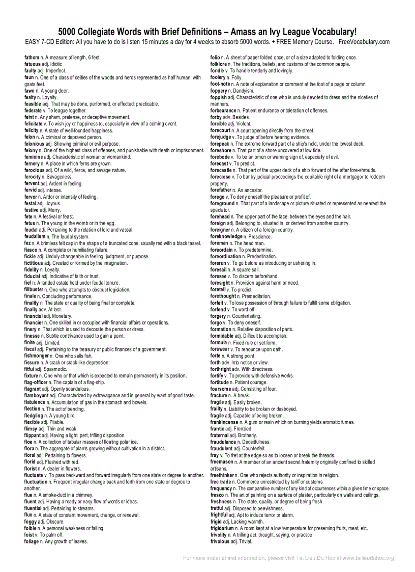 image for page 5000 Collegiate words