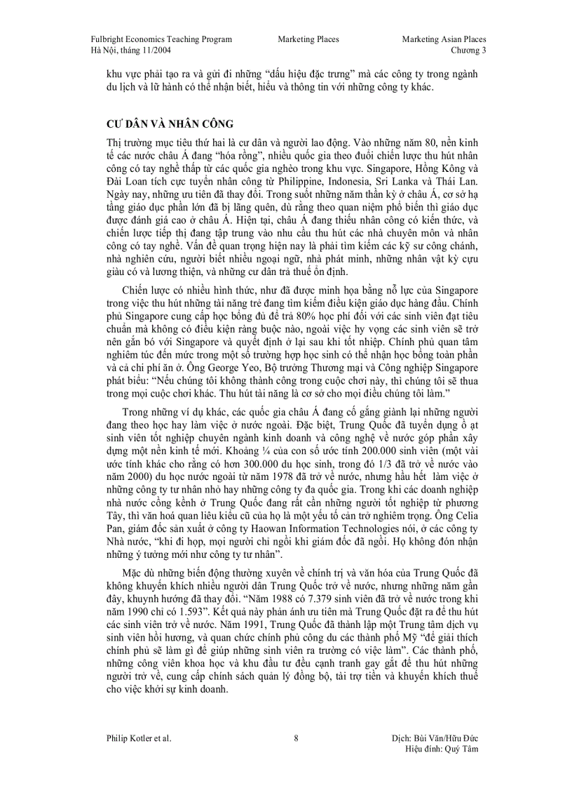 image for page Các địa phương tiếp thị mình như thế nào