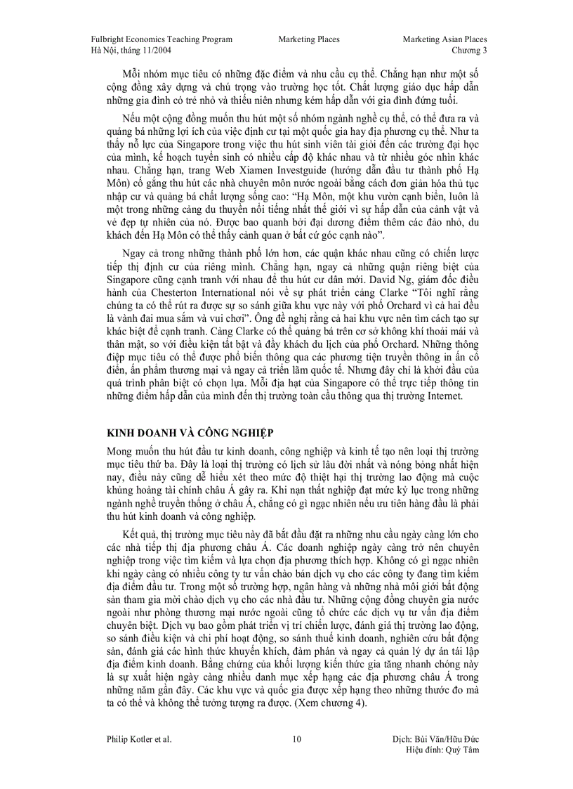 image for page Các địa phương tiếp thị mình như thế nào