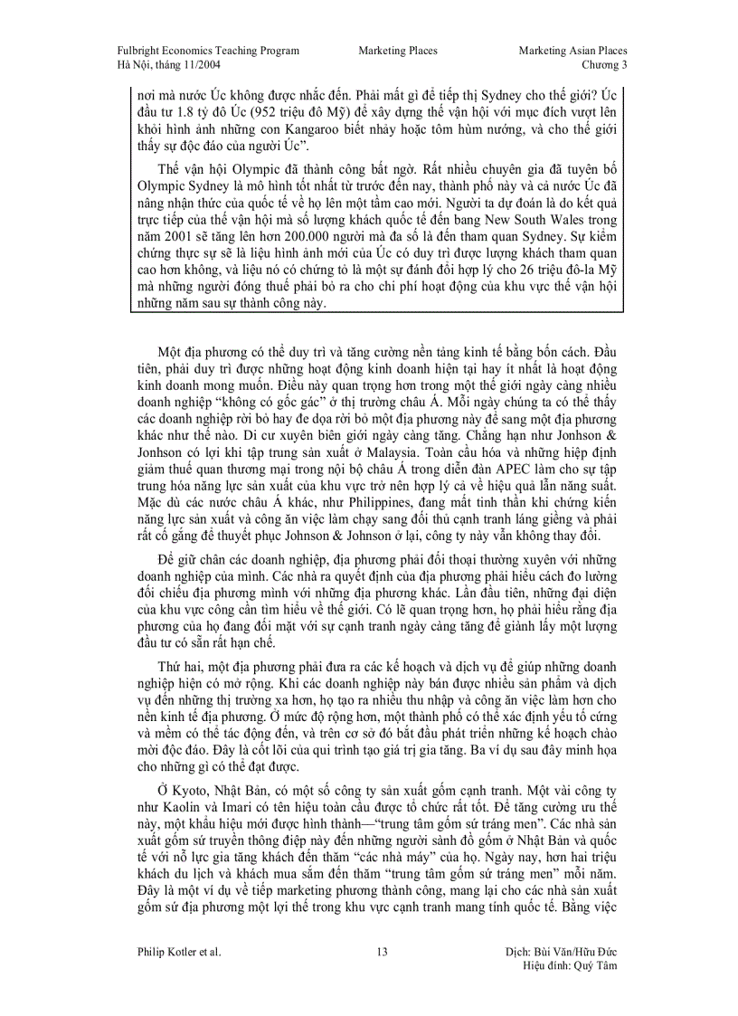 image for page Các địa phương tiếp thị mình như thế nào