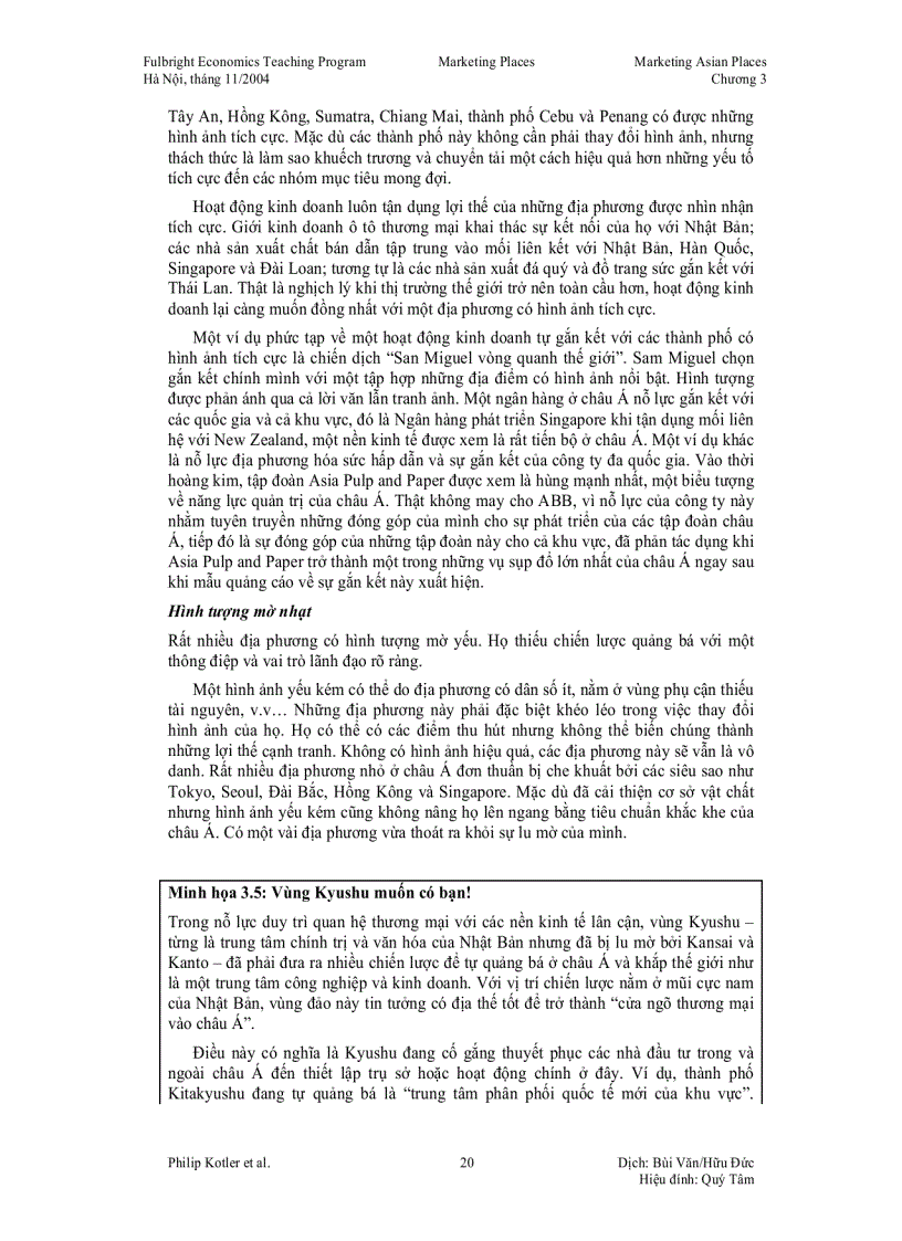 image for page Các địa phương tiếp thị mình như thế nào