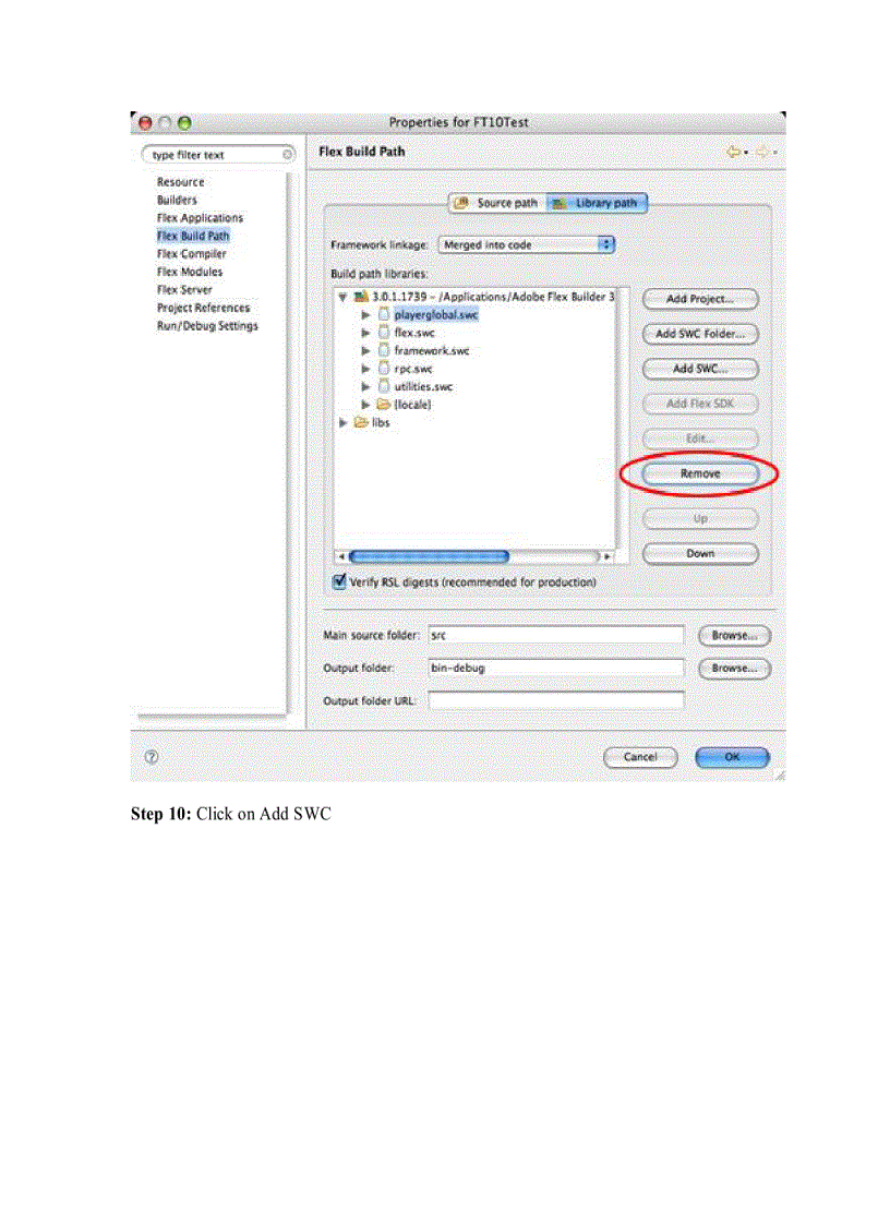 image for page Using Flash Player 10 within Flex Builder