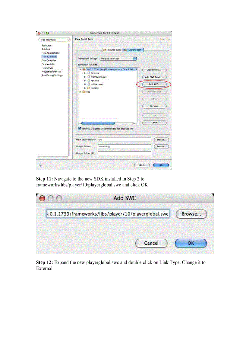 image for page Using Flash Player 10 within Flex Builder