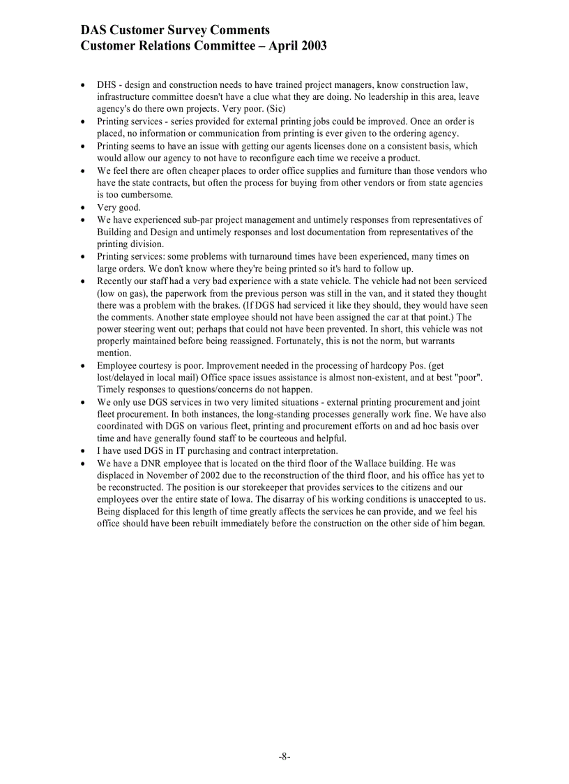 image for page DAS Customer Satisfaction Survey Report