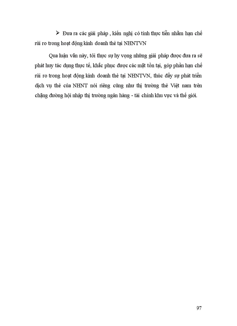 image for page Giải pháp hạn chế rủi ro trong hoạt động kinh doanh thẻ tại ngân hàng Ngoại thương Việt Nam