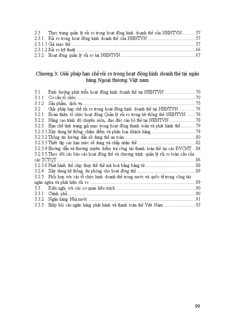 image for page Giải pháp hạn chế rủi ro trong hoạt động kinh doanh thẻ tại ngân hàng Ngoại thương Việt Nam