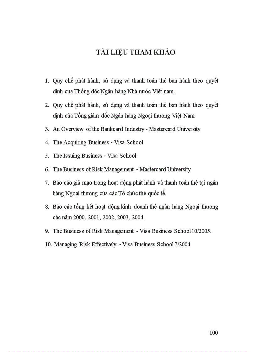 image for page Giải pháp hạn chế rủi ro trong hoạt động kinh doanh thẻ tại ngân hàng Ngoại thương Việt Nam