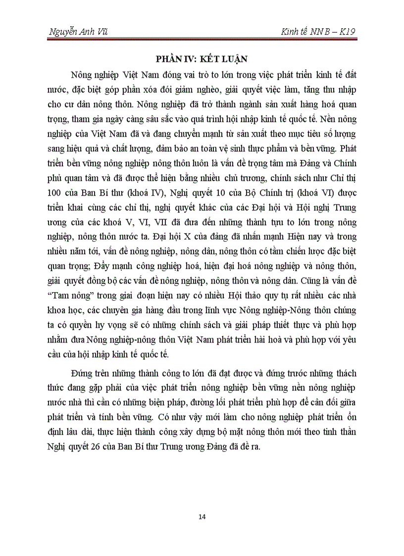 image for page Thực trạng và giải pháp phát triển nền nông nghiệp bền vững của Việt Nam