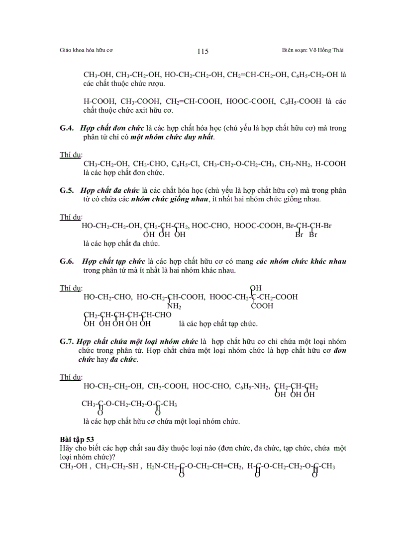 image for page Bài giảng RƯỢU ĐƠN CHỨC AlCOL ĐƠN CHỨC