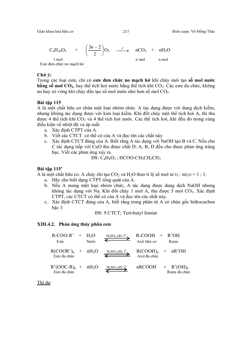 image for page Bài giảng về Este