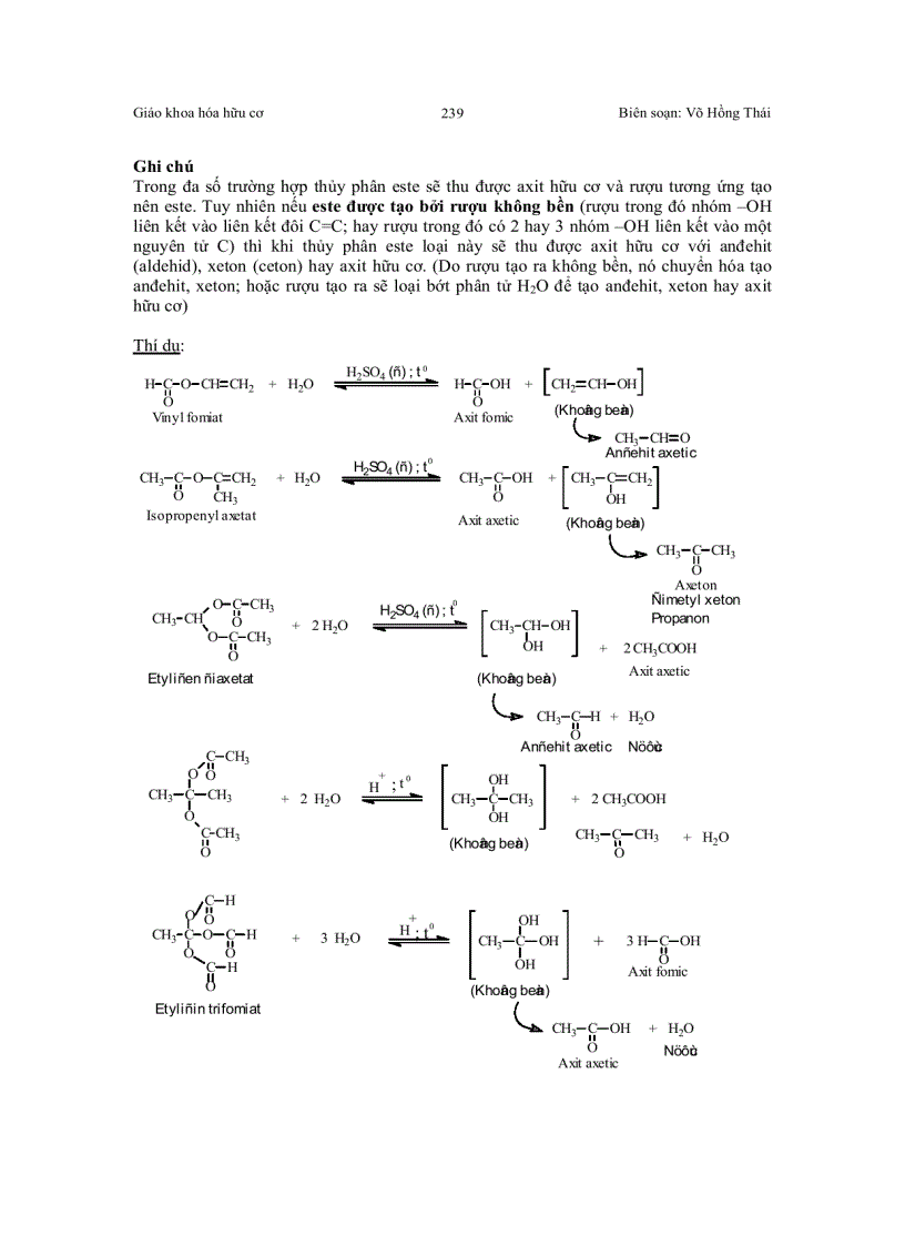 image for page Bài giảng về Este