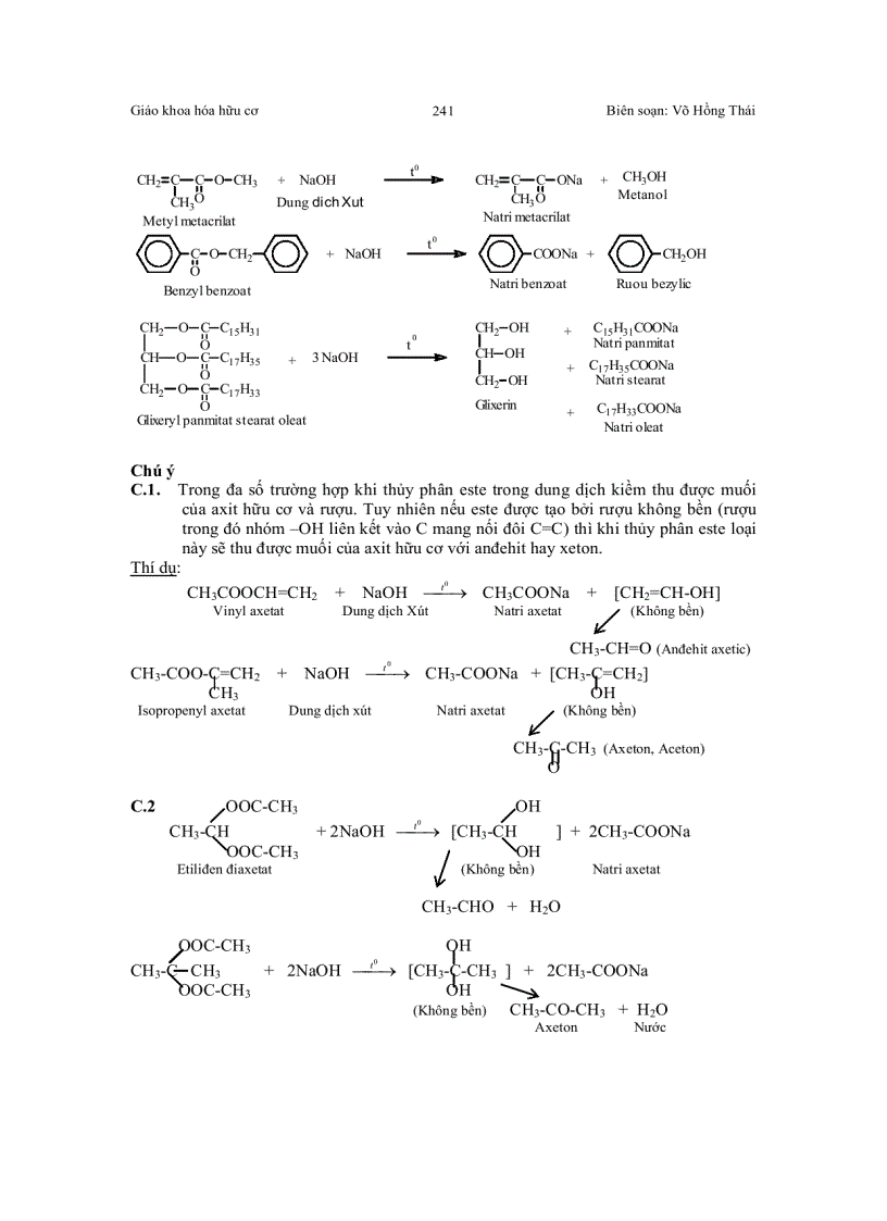 image for page Bài giảng về Este