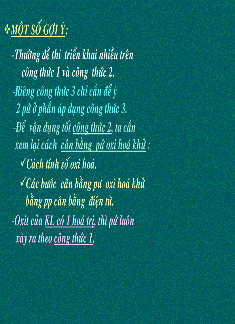 image for page Bài giảng về oxit kim lọa phản ứng với axit