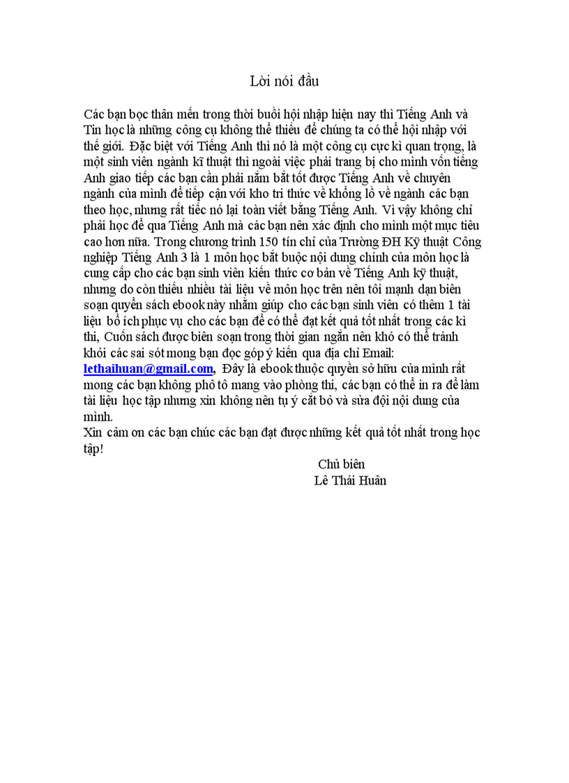 image for page GIÁO TRÌNH TIẾNG ANH Lê Thái Huân Nguyễn Quang Trung TRƯỜNG ĐẠI HỌC KỸ THUẬT CÔNG NGHIỆP THÁI NGUYÊN