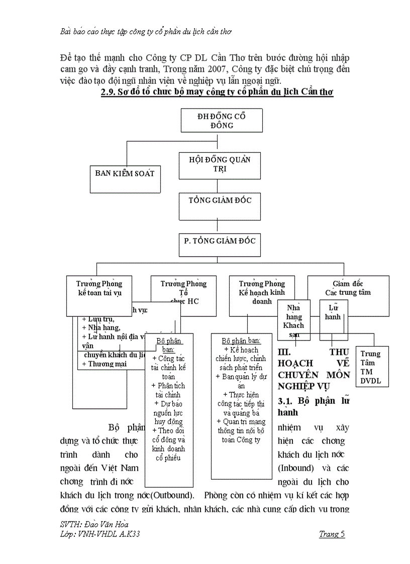 image for page Bài báo cáo thực tập tại công ty cổ phần du lịch cần thơ