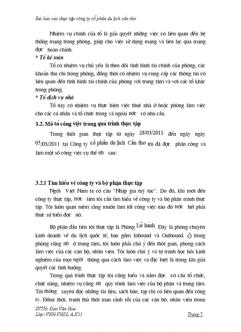 image for page Bài báo cáo thực tập tại công ty cổ phần du lịch cần thơ