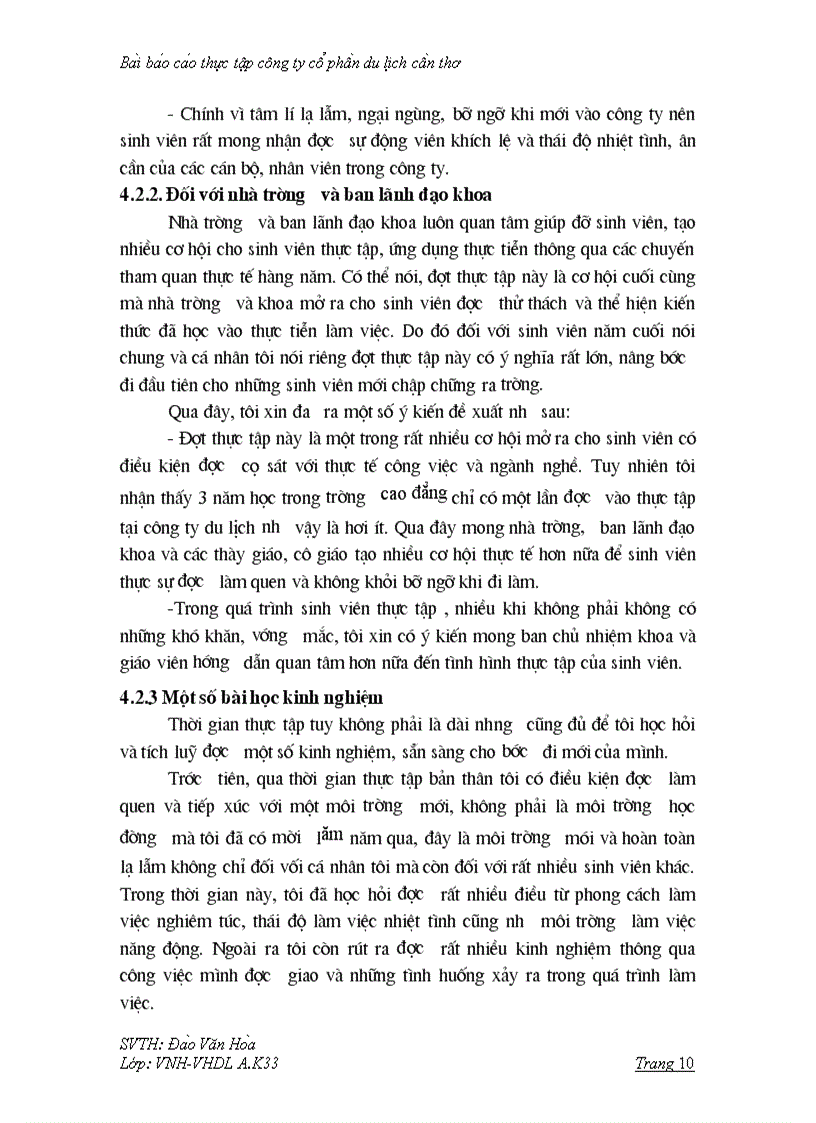 image for page Bài báo cáo thực tập tại công ty cổ phần du lịch cần thơ