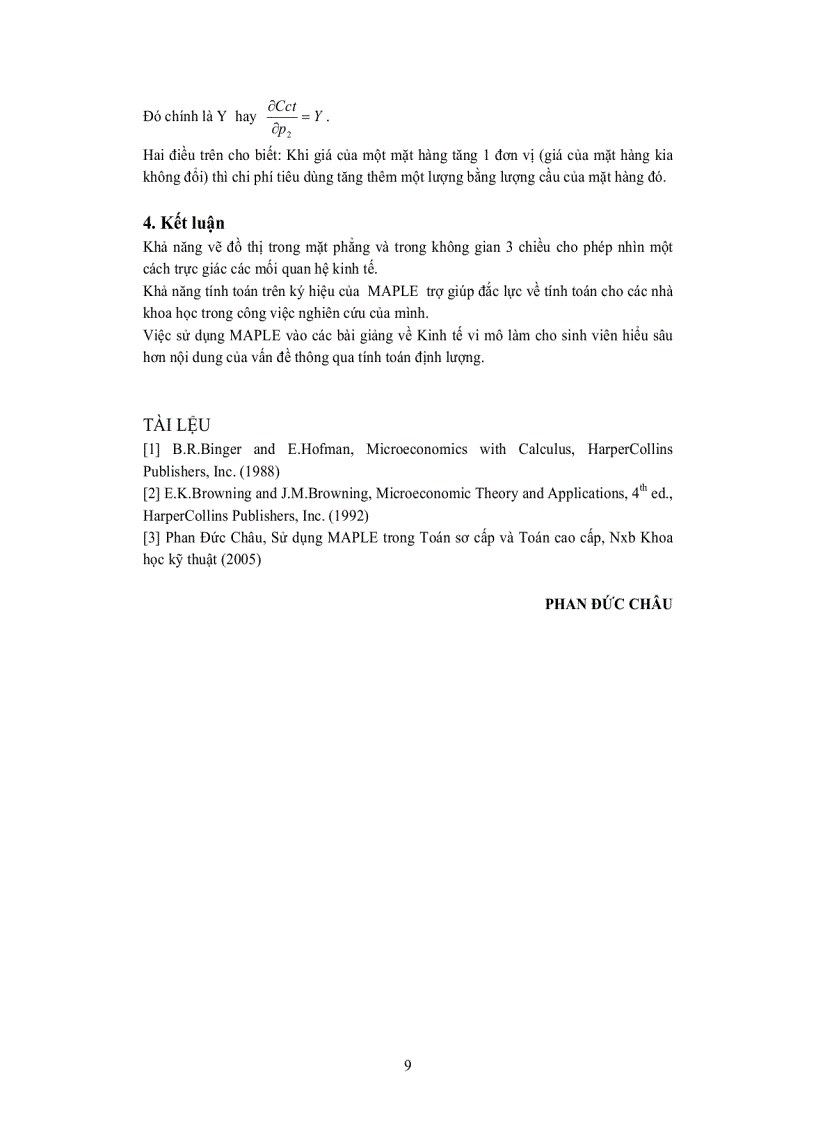 image for page Sử dụng Maple để giảng dạy kinh tế vĩ mô