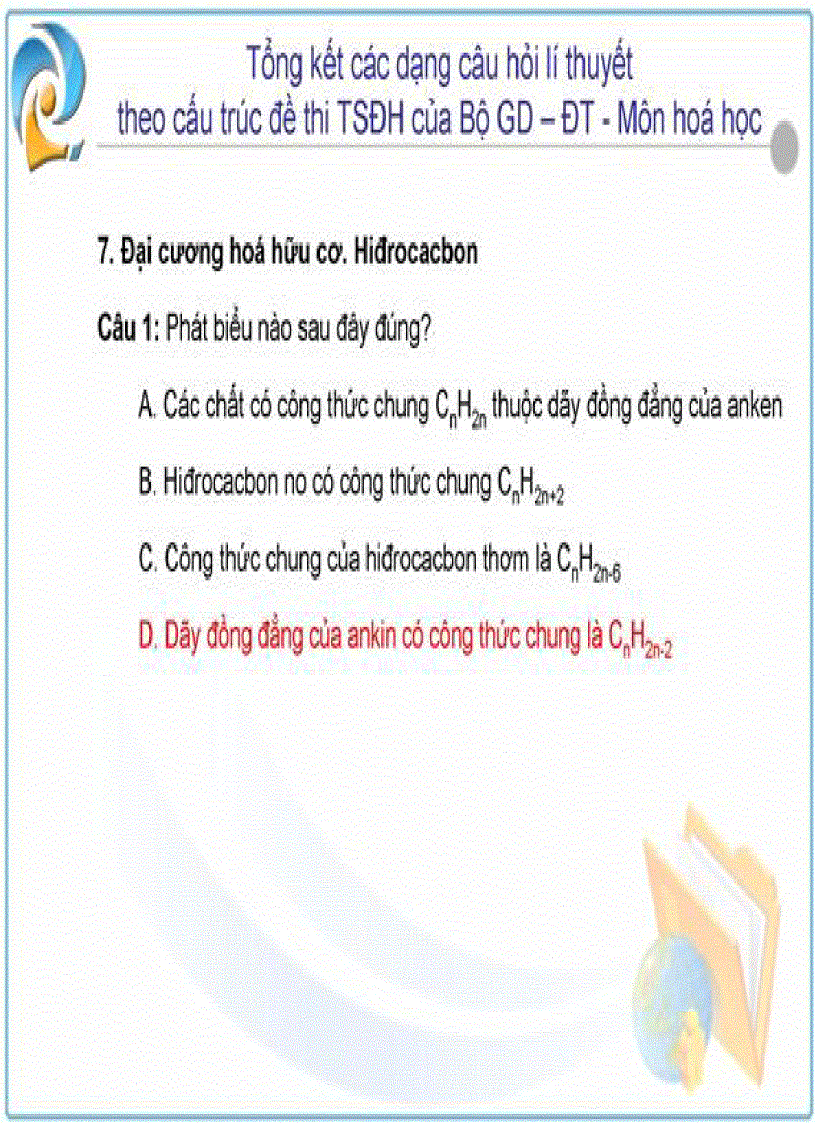 image for page Tổng hợp các câu hỏi trắc nghiệm ôn thi đại học