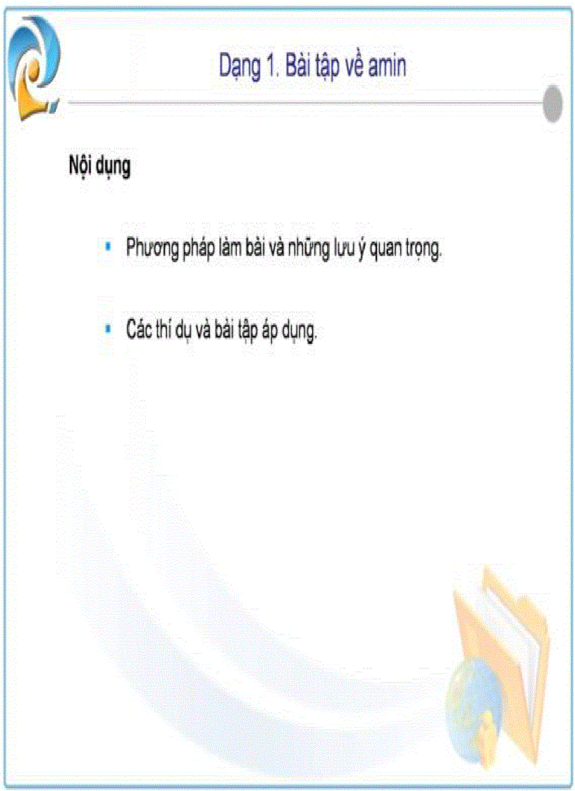 image for page Bài tập chủ đề amin