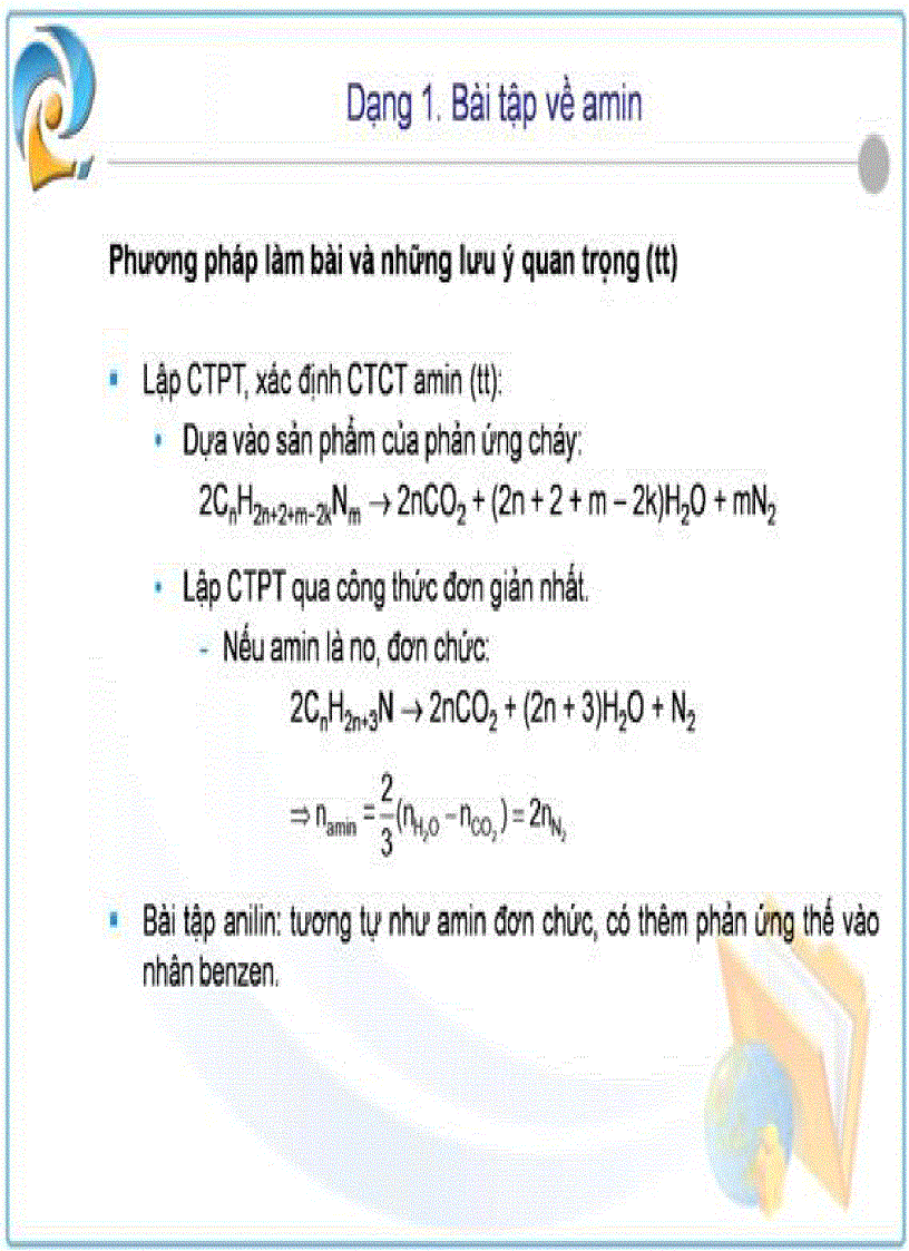image for page Bài tập chủ đề amin
