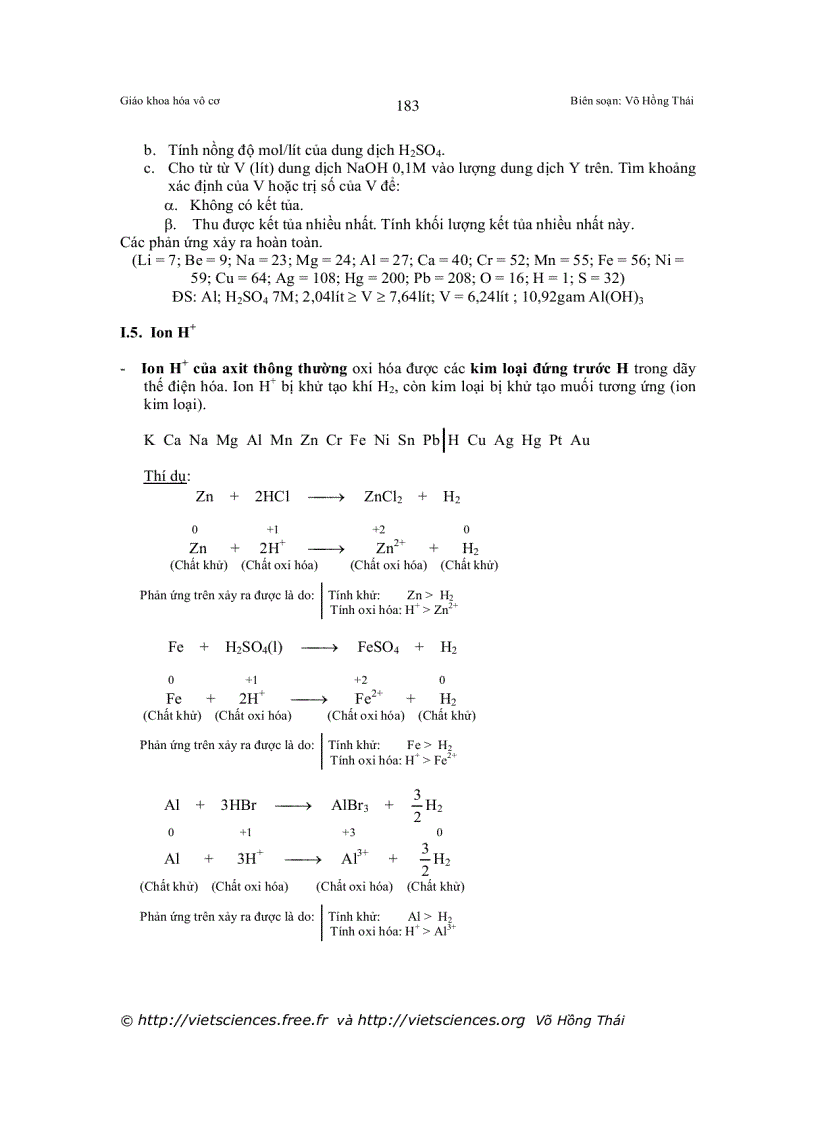 image for page Viết các phản ứng oxi hóa khử thường gặp các chất oxi hóa chất khử thường gặp