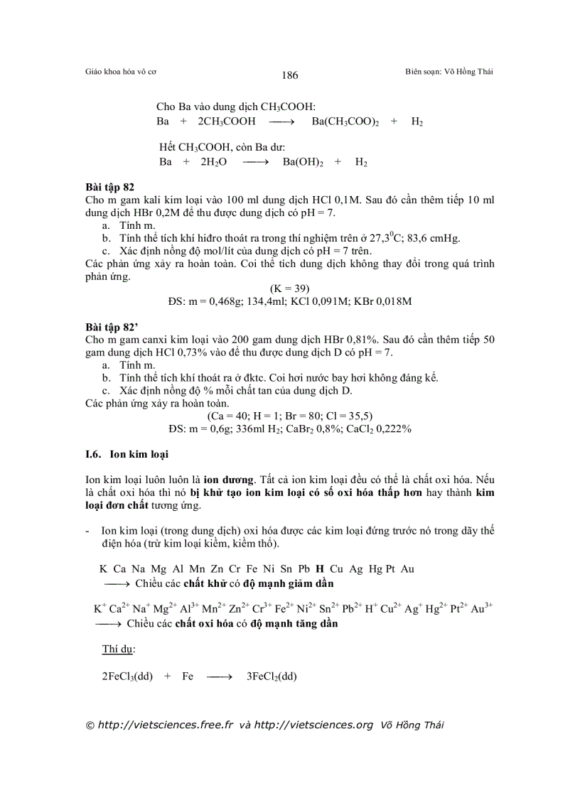 image for page Viết các phản ứng oxi hóa khử thường gặp các chất oxi hóa chất khử thường gặp