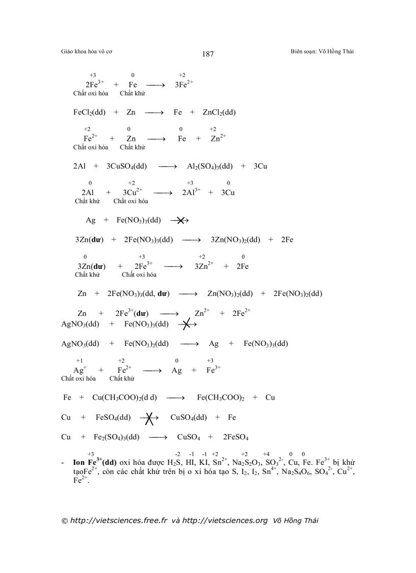image for page Viết các phản ứng oxi hóa khử thường gặp các chất oxi hóa chất khử thường gặp