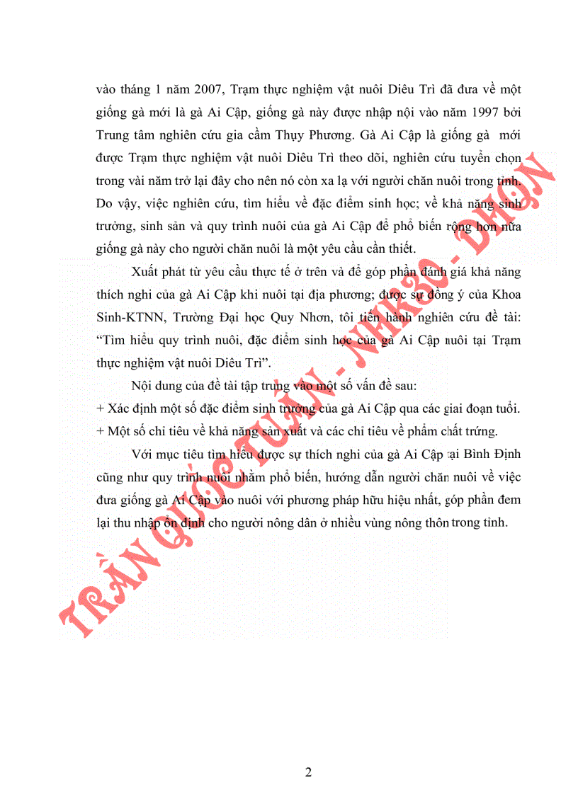 image for page Tìm hiểu quy trình nuôi đặc điểm sinh học của gà ai cập nuôi tại trạm thực nghiêm vật nuôi diêu tri