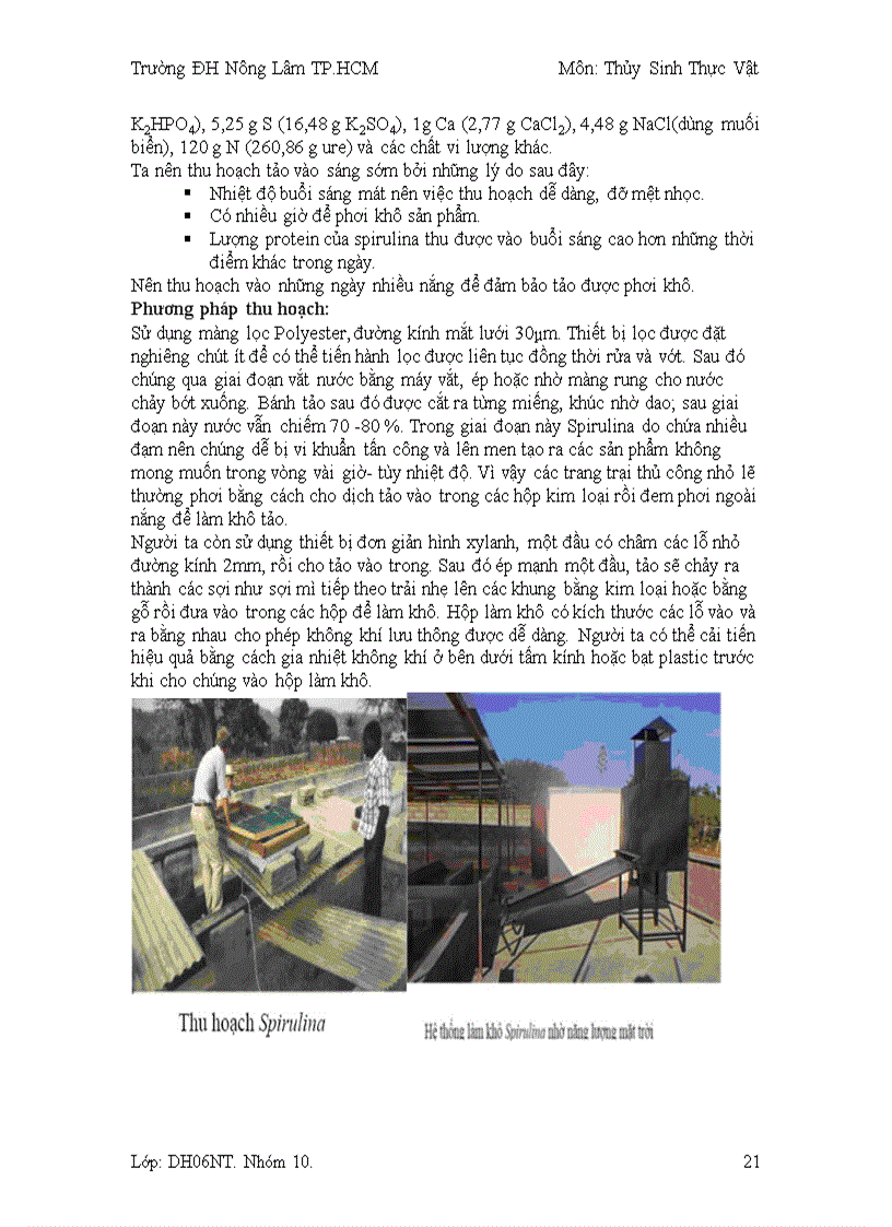 image for page Kĩ thuật trồng tảo Spirulina