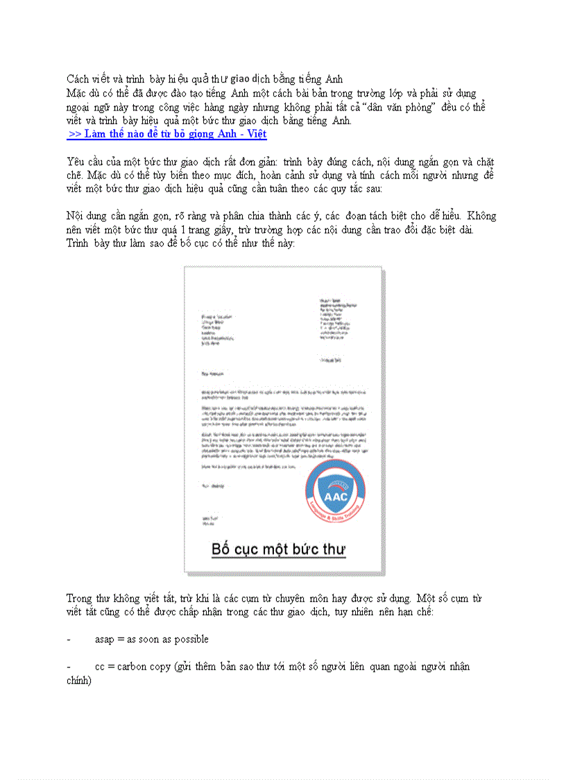 image for page Cách viết và trình bày hiệu quả thư giao dịch bằng tiếng Anh