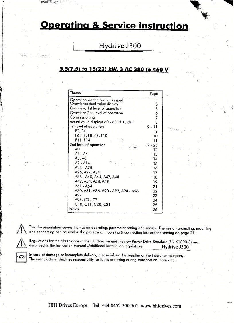 image for page Biến tần Hitachi J300 Manual