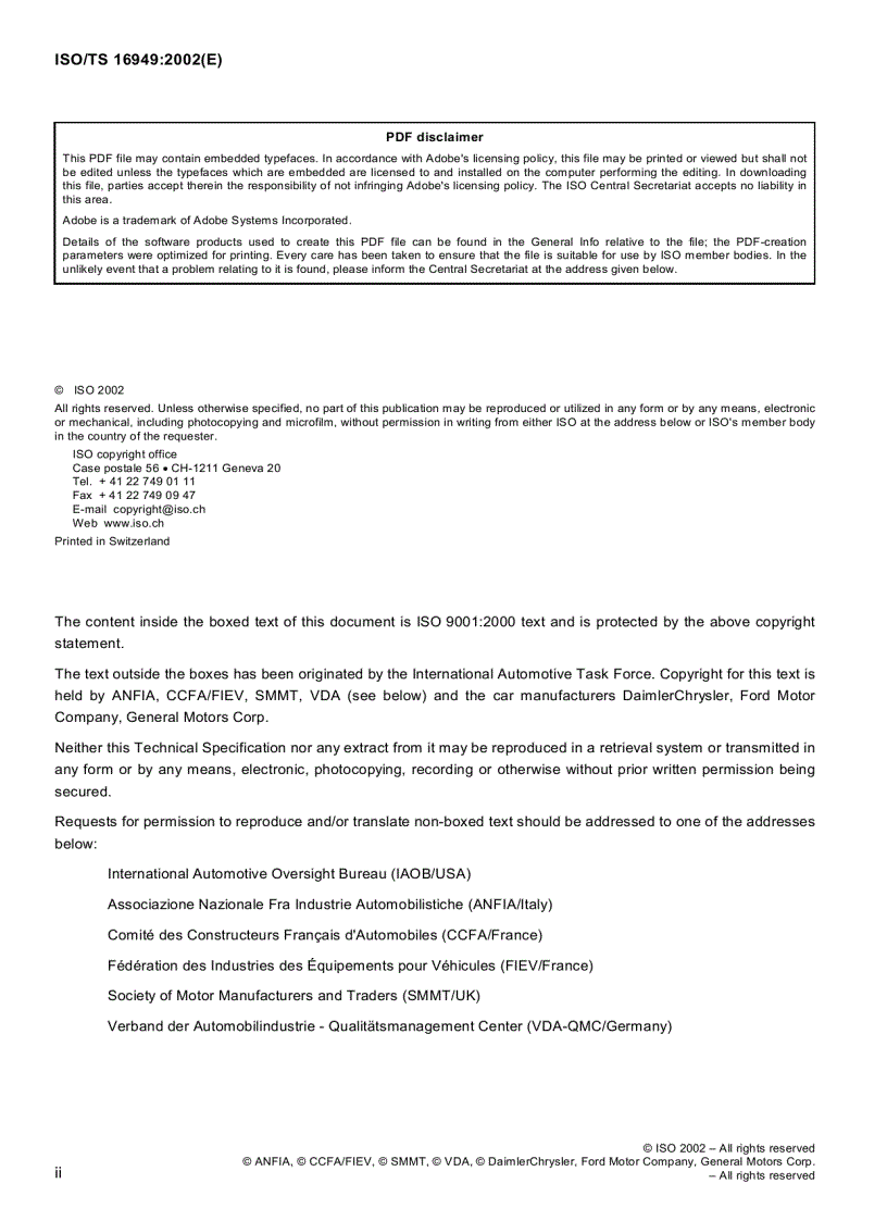 image for page ISO TS16949 2002 English version