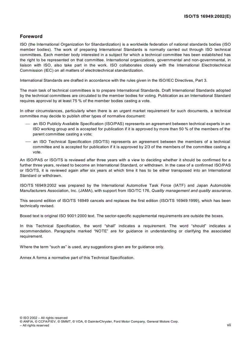 image for page ISO TS16949 2002 English version