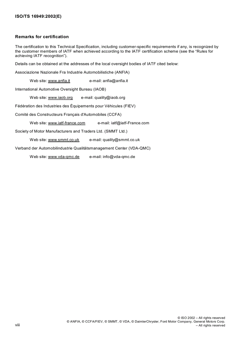 image for page ISO TS16949 2002 English version