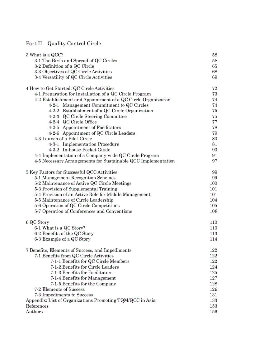 Handbook for TQM v QCC
