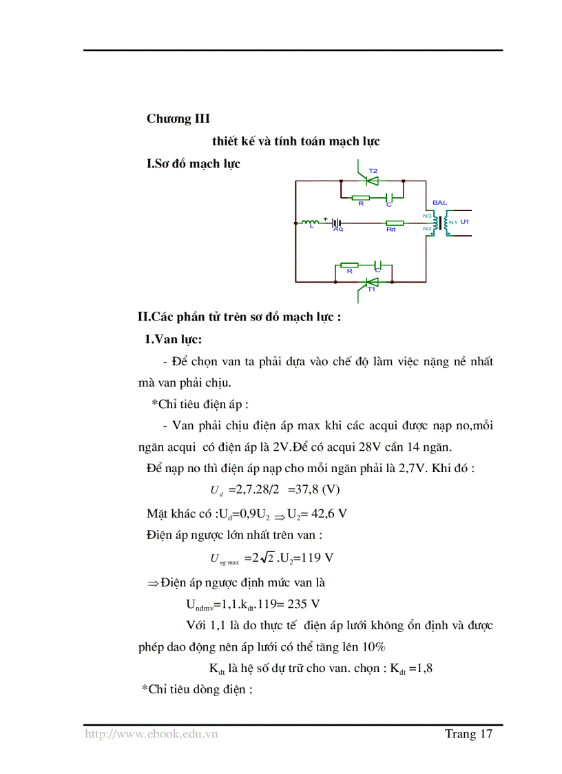 image for page Thiết kế nguồn nạp ác quy Bộ nguồn phải đảm bảo hai chế độ nạp nạp ổn định dòng điện và nạp ổn điện áp Khi ác quy đã đầy phải ngắt nguồn nạp