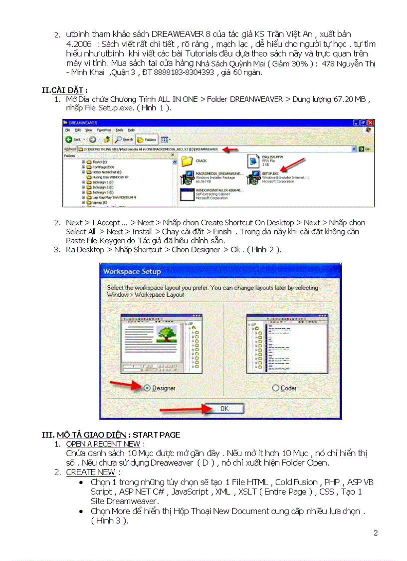 image for page Giáo trình DREAMWEAVER8 Bài 1