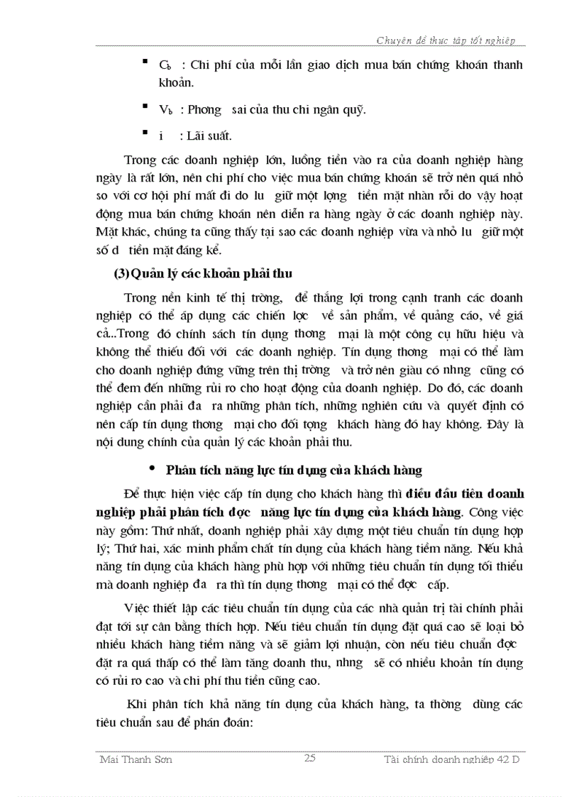 image for page Luận văn Một số giải pháp nâng cao hiệu quả sử dụng vốn lưu động tại Công ty Sông Đà 10